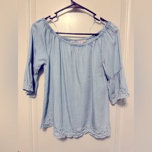 Off Shoulder 3/4 Length Shirt